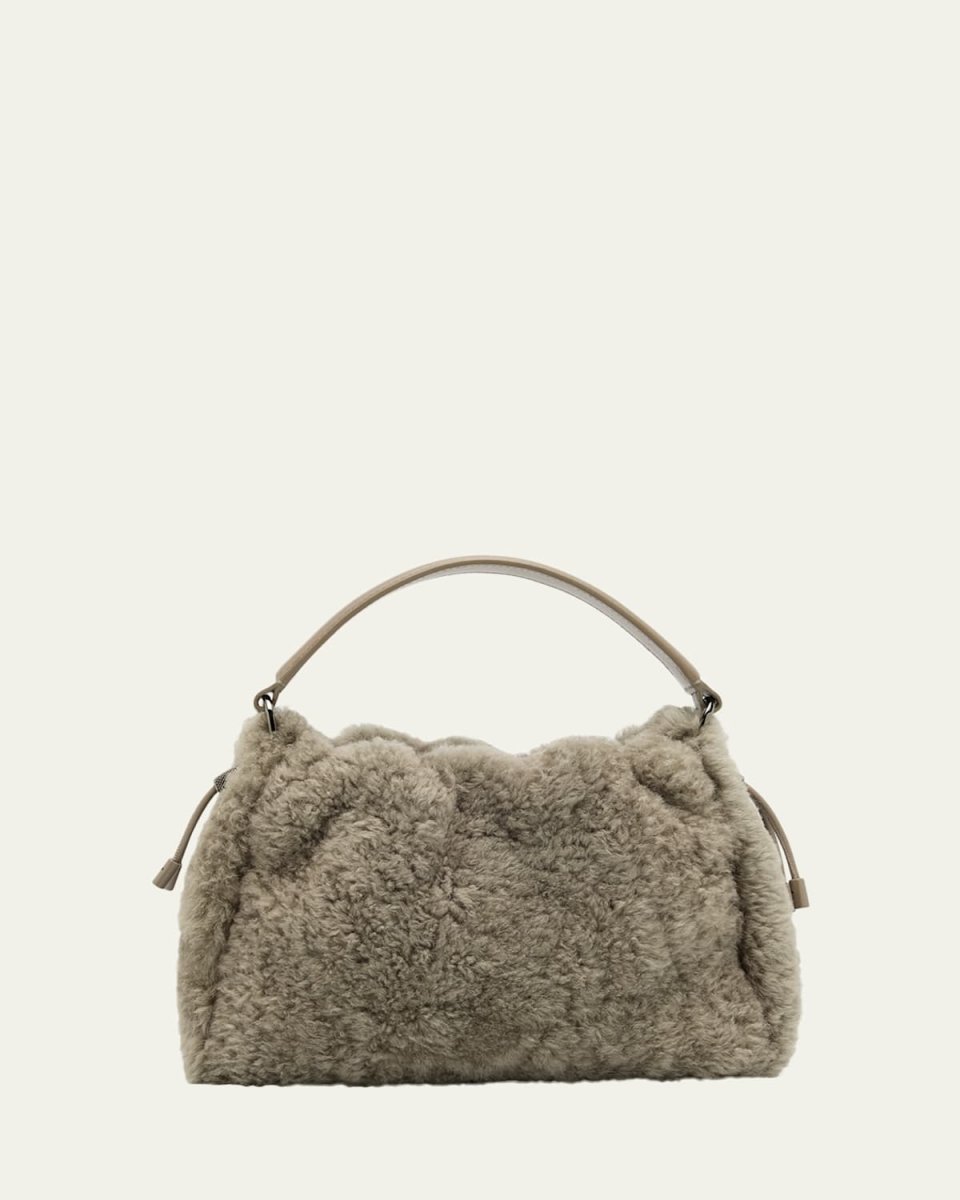 Small Shearling Bucket Bag